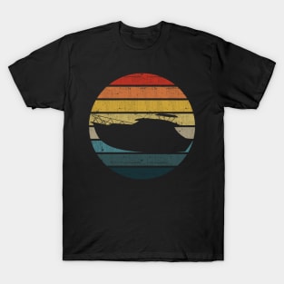 Boat Trip Silhouette On A Distressed Retro Sunset product T-Shirt